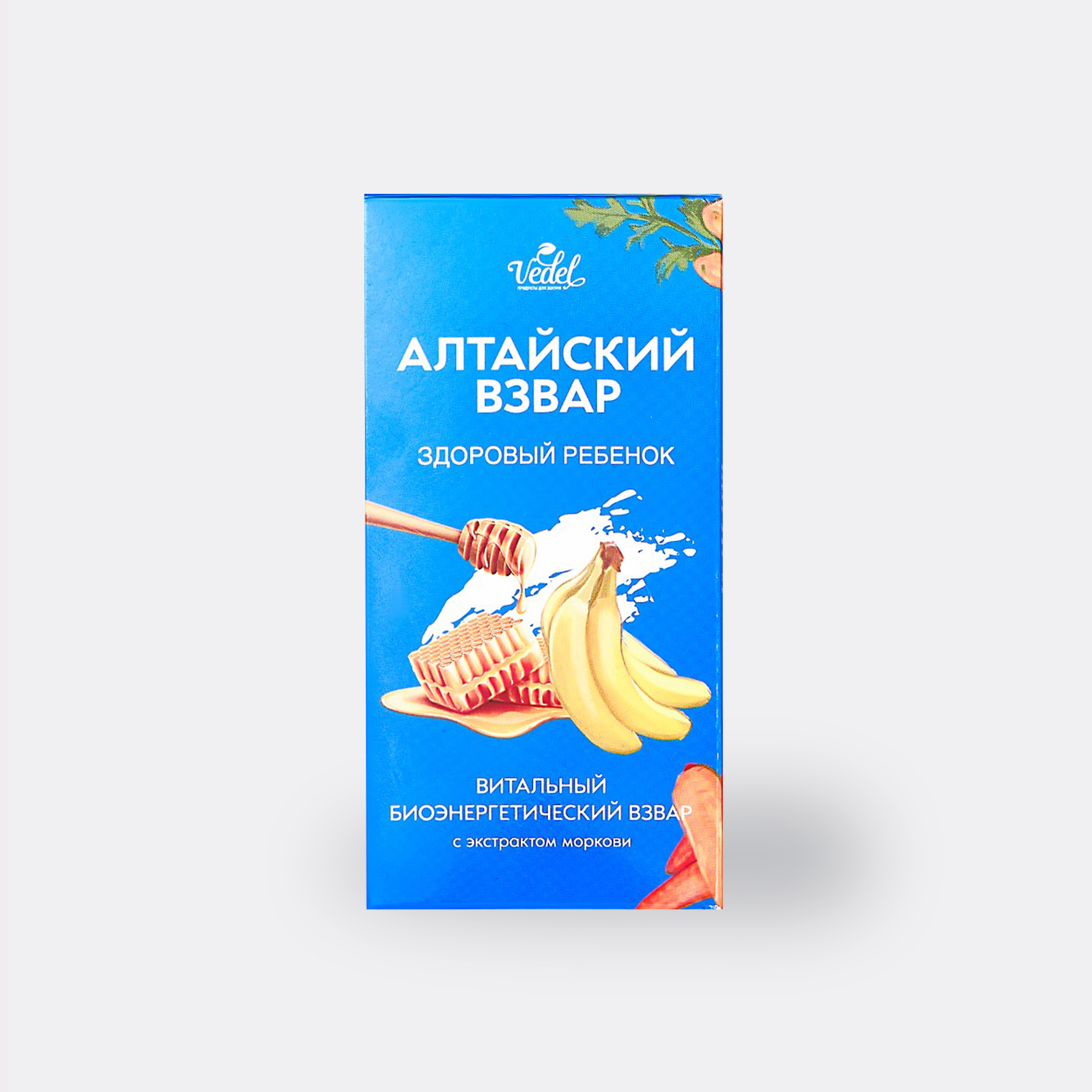 Алтайский взвар "Здоровый ребенок" 7 шт. по 14 г. Взвар банановый с экстрактом моркови